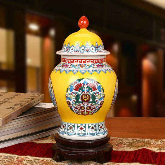 Antique Royal Ceramic Chinoiserie Ginger Jar